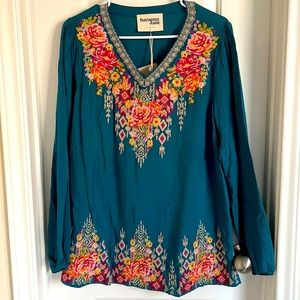 Embroidered Savanna Jane top